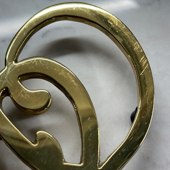 Vintage 1986 James‎ Monroe Ash Lawn Highland Solid Brass Cypher Trivet - Picture 10 of 10